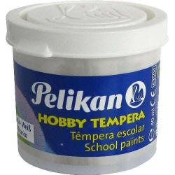 Pelikan Tempera Escolar Frasco 40ml - Facil de Lavar - Ideal para Manualidades - Color Blanco