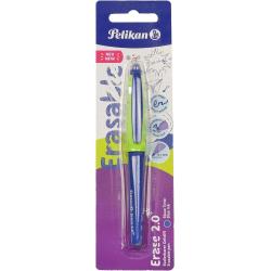 Pelikan Roller Erase 2.0 Boligrafo - Empuñadura Ergonomica Antifatiga - Duracion Larga de la Tinta - Cuerpo del Mismo Color de E