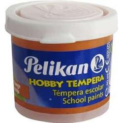 Pelikan Tempera Escolar Frasco 40ml - Facil de Lavar - Ideal para Actividades Escolares - Color Naranja