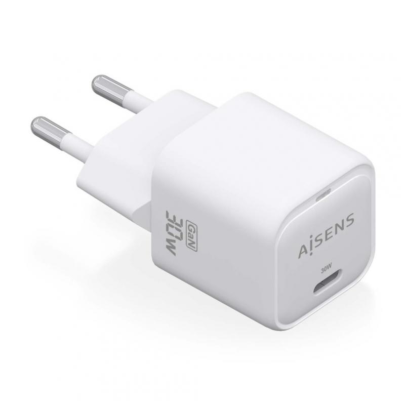 Aisens Cargador GAN 30W - 1xUSB-C PD3.0 QC4.0