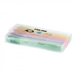 Milan Sway Pack de 4 Marcadores Pastel - Punta Biselada 2 - 4mm - Ideal para Subrayar - Colores Pastel Surtidos