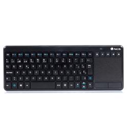 NGS Teclado Inalambrico con Touchpad con Teclas Multimedia de 2.4ghz - QWERTY Portugues - Color Negro