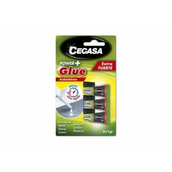 Cegasa Power Glue Pack de 3 Adhesivos Instantaneos - 1gr - Color Transparente