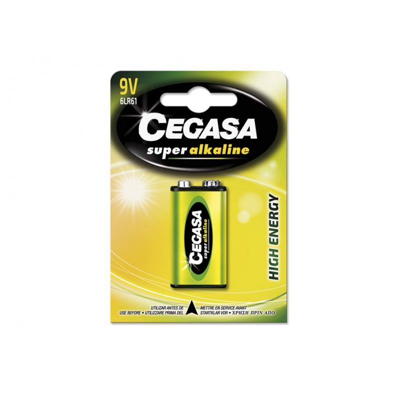 Cegasa Super Alkaline Pila 6LR61 - Alta Tecnologia - Fiabilidad - Elevado Rendimiento - Maximas Prestaciones - Color Varios