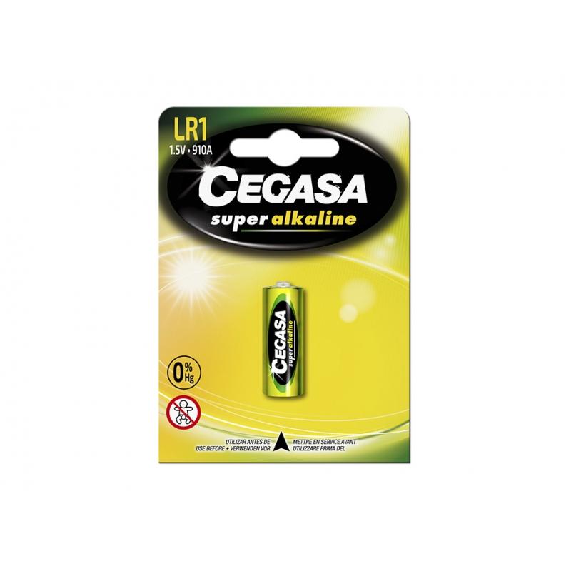 Cegasa Super Alkaline LR1 Pila de Alta Tecnologia - Fiabilidad - Elevado Rendimiento - Maximas Prestaciones - Color Varios