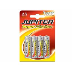 Jupiter Pack de 4 LR6 Pila Alcalina - Alta Tecnologia - Fiabilidad - Elevado Rendimiento - Maximas Prestaciones - Seguras y No C
