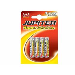 Jupiter Pack de 4 LR03 Pilas Alcalinas - Alta Tecnologia - Fiabilidad - Elevado Rendimiento - Maximas Prestaciones - Seguras y N