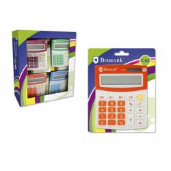 Bismark Calculadora Bismark C-52 Escolar de 8 Digitos - Funciones Basicas y Memoria - Alimentacion Solar y a Pilas - Colores Sur