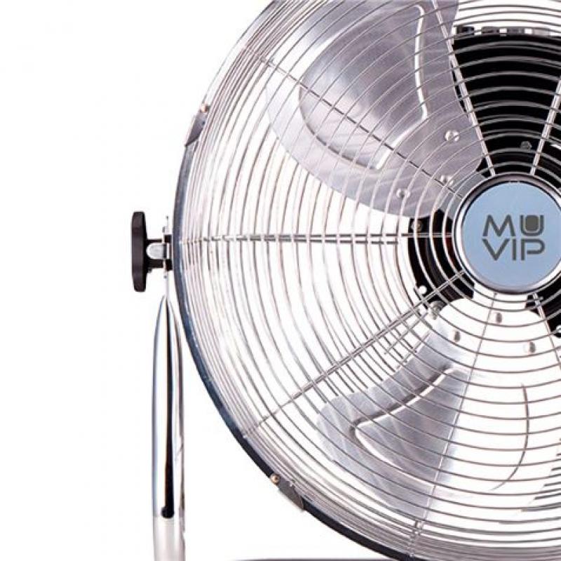 Muvip Ventilador Industrial de Suelo - 55W - 3 Velocidades - Color Plata