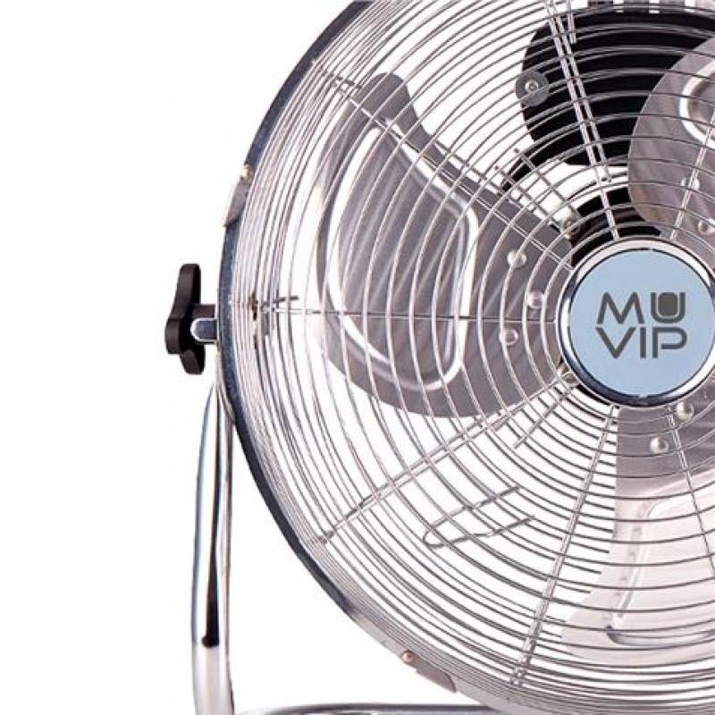 Muvip Ventilador Industrial de Suelo - 80W - 3 Velocidades - Color Plata