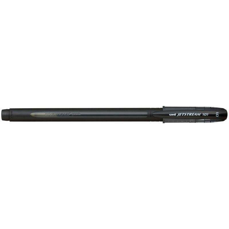 Uni-ball JetStream SX-101-10 Boligrafo de Tinta - Punta de Bola 1mm - Tinta de Secado Instantaneo - Ideal para Zurdos - Color Ne