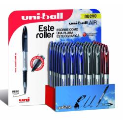 Uni-ball AIR UBA-188-L Expositor de 36 Rollerballs - Punta de Bola 0.7mm - Escritura como Pluma Estilografica - Tinta Pigmentada