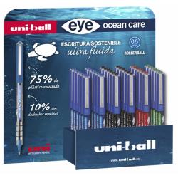 Uni-ball Eye Ocean Care UB-150ROP Expositor de 36 Boligrafos de Tinta Liquida - Punta de Bola 0.5mm - Tinta Pigmentada Resistent