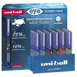 Uni-ball Eye Ocean Care UB-1570ROP Expositor de 36 Boligrafos de Tinta Liquida - Punta de Bola 0.7mm - Trazo 0.5mm - Tinta Pigme