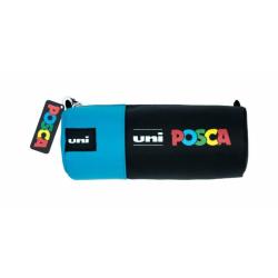 Uni-ball Estuche de Lona - Ideal para Rotuladores y Utiles Escolares - Color Azul