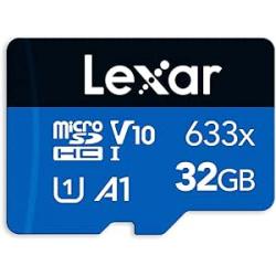 Lexar 633x High-Performance Tarjeta de Memoria microSDHC 32GB UHS-I - Velocidades hasta 100MB/s - Clase U1 V10 A1 - Incluye Adap