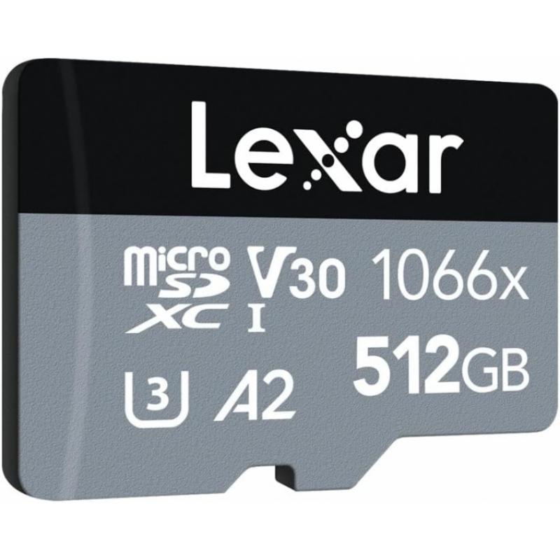 Lexar Extreme Pro Tarjeta de Memoria MicroSDXC 512GB - Velocidades de Lectura hasta 160MB/s - Escritura hasta 120MB/s - V30 - A2