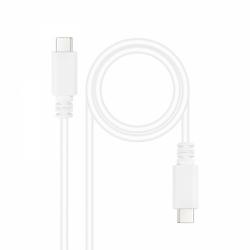 Nanocable Cable USB 2.0 3A - Tipo USB-C/M-USB-C/M - 1.5 m - Color Blanco