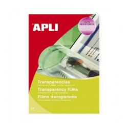 Apli Transparencias de Poliester A4 para Impresoras Inkjet - Alta Calidad de Reproduccion - Gran Claridad - Secado Rapido - Alta