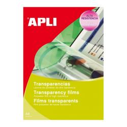 Apli Transparencias de poliester para impresoras inkjet - Alta calidad de reproduccion - Gran claridad - Secado rapido - Alta Re