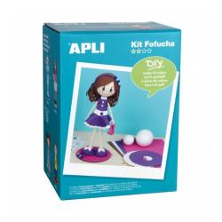 Apli Kit de Manualidades Fofucha Alice - Todo el Material Incluido - Patrones e Instrucciones Visuales - Nivel Medio - Ideal par