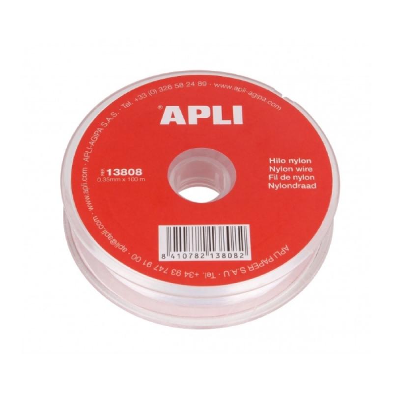 Apli Bobina de Cuerda de Nylon - Alta Calidad - Resistente y Duradero - Ideal para Bricolaje, Jardineria y Manualidades - Color 