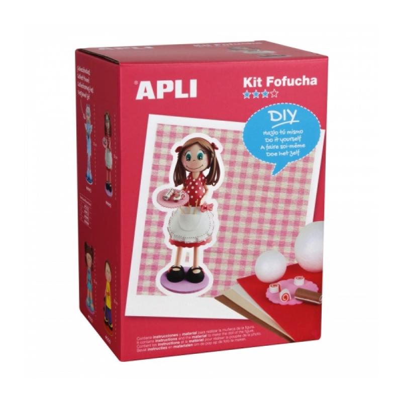 Apli Kit de Manualidades Fofucha Pastelera - Incluye Material Completo - Patrones e Instrucciones Visuales - Ideal para Expertos