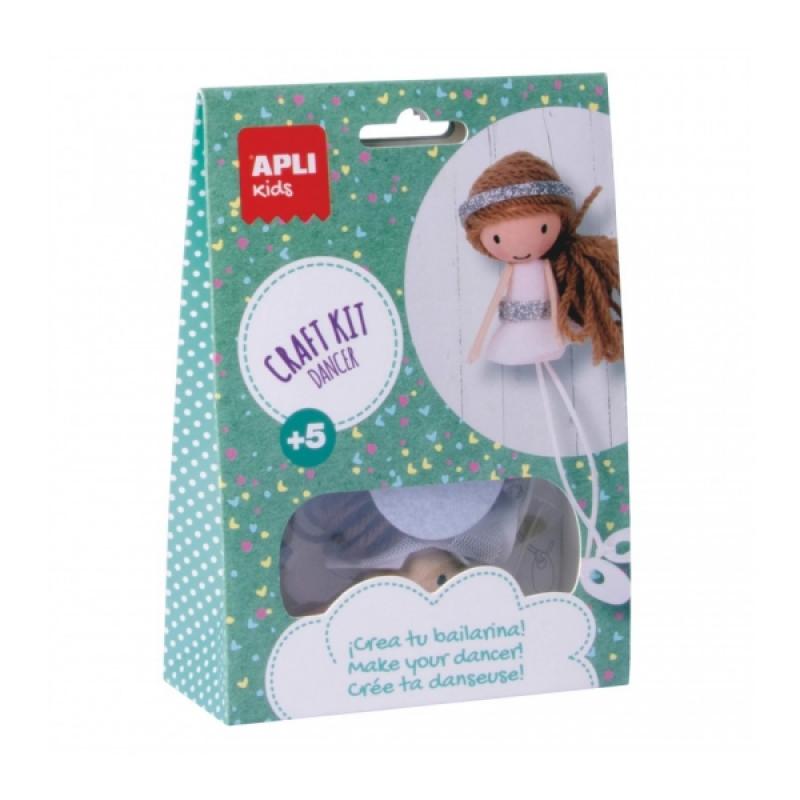 Apli Mini Kit de Manualidades Bailarina - Reduce el Estres - Aumenta la Autoestima - Mejora la Memoria - Desarrolla la Coordinac