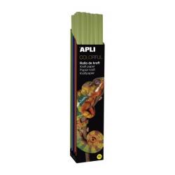 Apli Rollo de Papel Kraft - 70gr - Fibras Naturales - Alta Resistencia - Homogeneidad de Color - Ideal para Manualidades y Embal