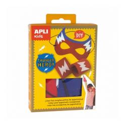 Apli Mini Kit de Manualidades para Superheroes - Incluye 12 Piezas y Cuerda Elastica - Reduce Estres - Aumenta Autoestima - Mejo