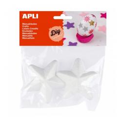 Apli Estrellas de Poliestireno - Alta Densidad - Faciles de Cortar y Pintar - Ideales para Decoraciones y Manualidades - Color B