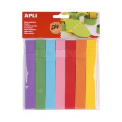 Apli Tiras de Papel - 30 Tiras por Color - Perfectas para Decoraciones, Guirnaldas y Manualidades - Colores Surtidos