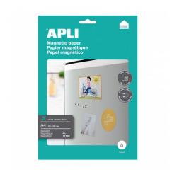 Apli Pack de 3 Hojas de Papel Magnetico A4 - 650gr - Apto para Impresoras Inkjet - Facil de Usar - Ideal para Imagenes Personali