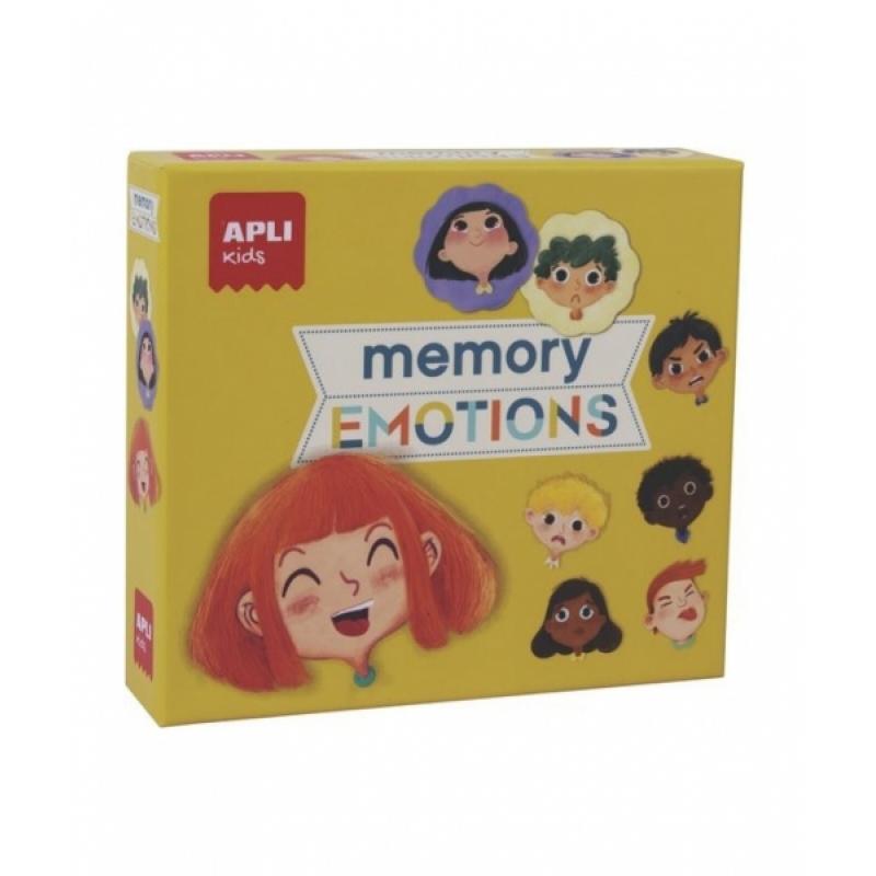 Apli Memory Emotions - Estimula la Memoria - Enseña a Expresar Emociones - Piezas Resistentes y Seguras - Mejora Concentracion y