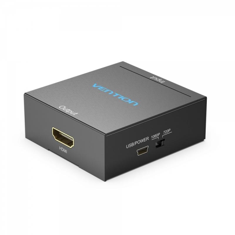 Vention Convertidor RCA Hembra a HDMI Hembra - MiniUSB Hembra - Color Negro