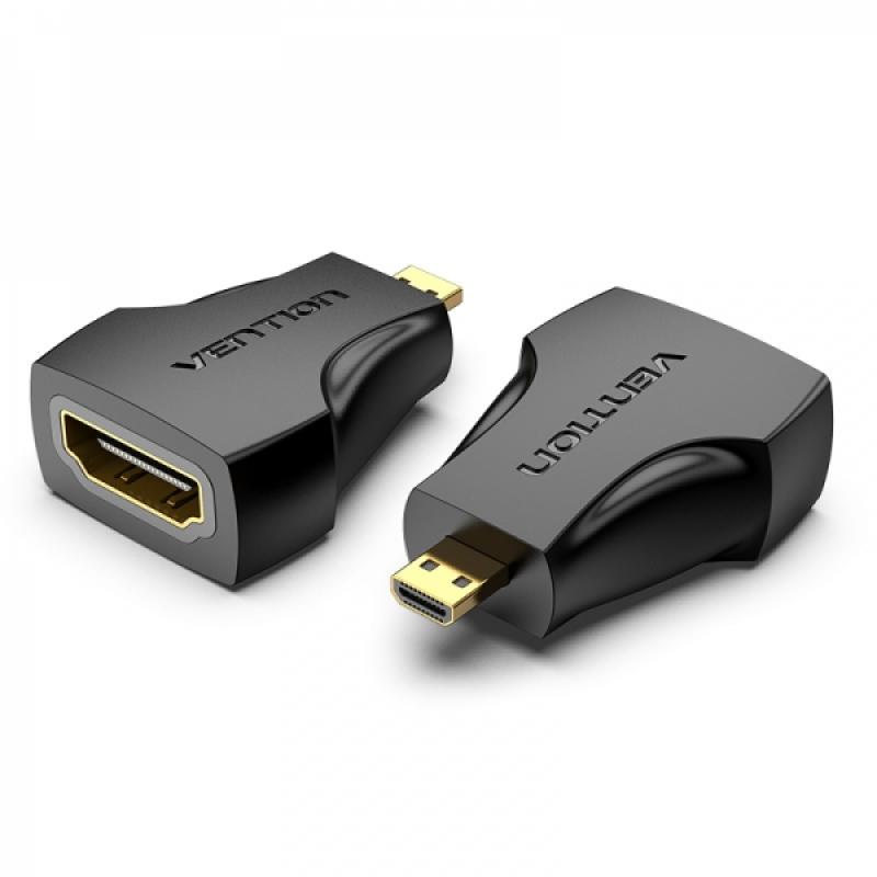 Vention Adaptador Micro HDMI Macho a HDMI Hembra - Color Negro