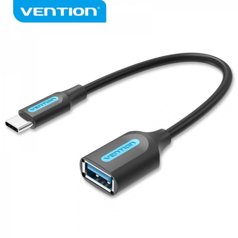 Vention Adaptador USB 3.1 Macho a USB-C Hembra - 0.15m - Color Negro