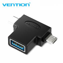 Vention Adaptador USB 3.0 USB-C Macho a MicroUSB Macho - Color Negro