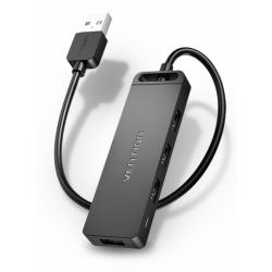 Vention HUB 4 en 1 USB 2.0 a 4xUSB - 0.5m - Color Negro