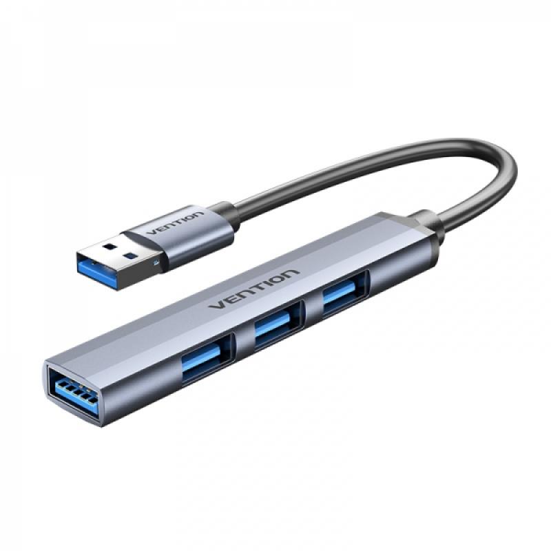 Vention HUB 4 en 1 USB 3.0 a 4xUSB - 0.15m - Color Gris