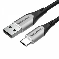 Vention Cable USB-A Macho a USB-C Macho 3A 60W 480Mbps - 1m - Color Gris