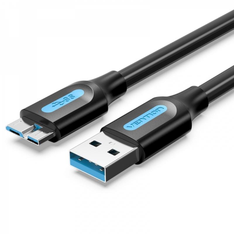 Vention Cable USB 3.0 Macho a MicroUSB Macho - 2A - 10W - 5Gbps - 2m - Color Negro