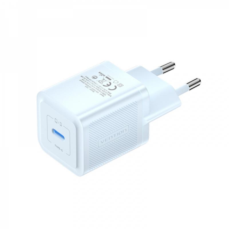 Vention Cargador de Pared GaN USB-C - Carga rapida EU - Color Azul