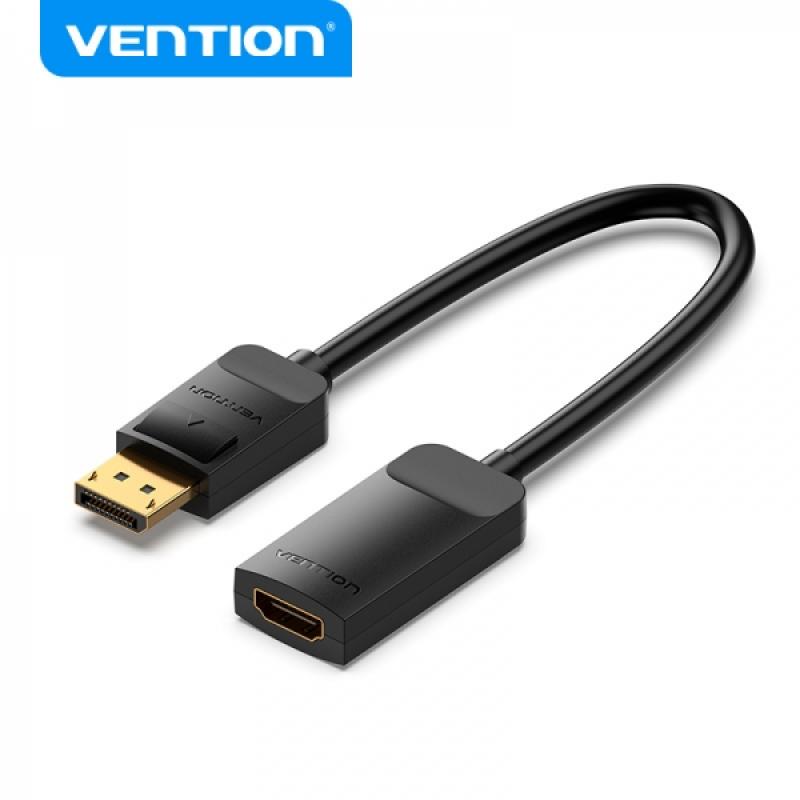 Vention Conversor DP Macho a HDMI Hembra 4K 60Hz - 0.15m - Color Negro