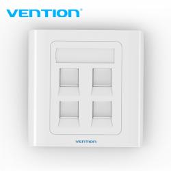 Vention Placa de Pared Tipo 86 - 4 Puertos RJ45 - Color Blanco