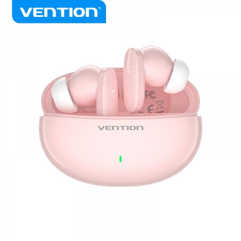 Vention Auriculares Bluetooth 5.3 con Estuche de Carga - 7h Autonomia - Color Rosa