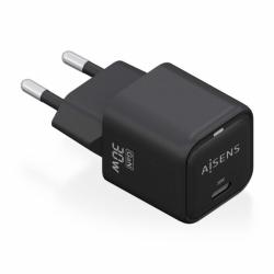 Aisens Cargador Gan USB-C 30W - Alta Eficiencia Energetica - Diseño Elegante y Moderno - Tecnologia AI para Carga Rapida - Multi