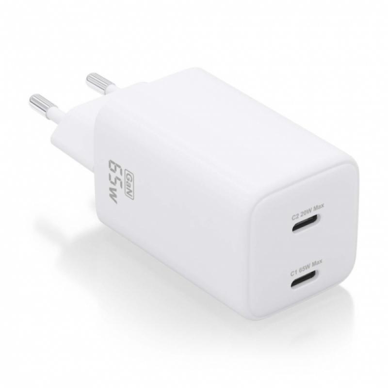 Aisens Cargador Gan USB-C 65W - Alta Eficiencia Energetica - Tecnologia AI - Multiples Protecciones - Carga Rapida y Segura - Co