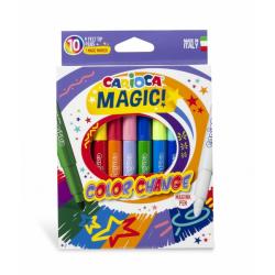 Carioca Color Change Pack de 10 Rotuladores - Tinta Magica Cambia de Color - Incluye Rotulador Magink para Dos Colores - Punta M