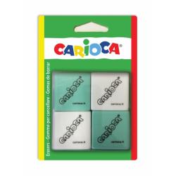 Carioca Pack de 4 Gomas Cuadradas - Color Varios